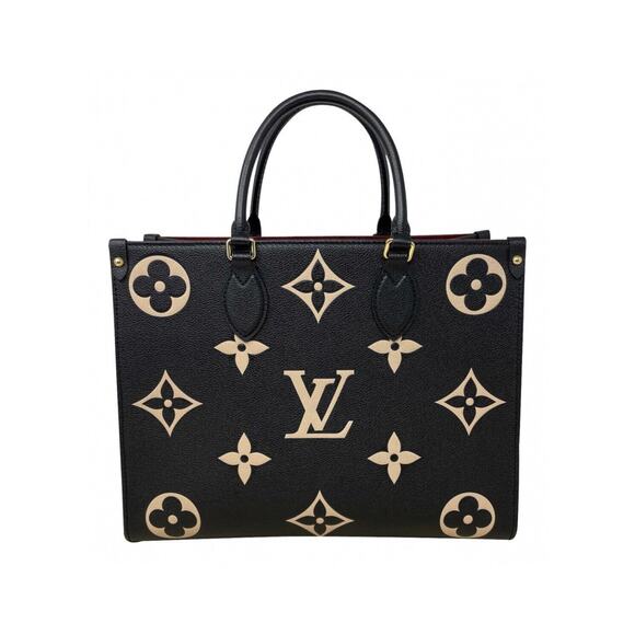 Louis Vuitton M45495 OnTheGo Tote MM Black/Beige NEW WITH TAGS! - Picture 2 of 13